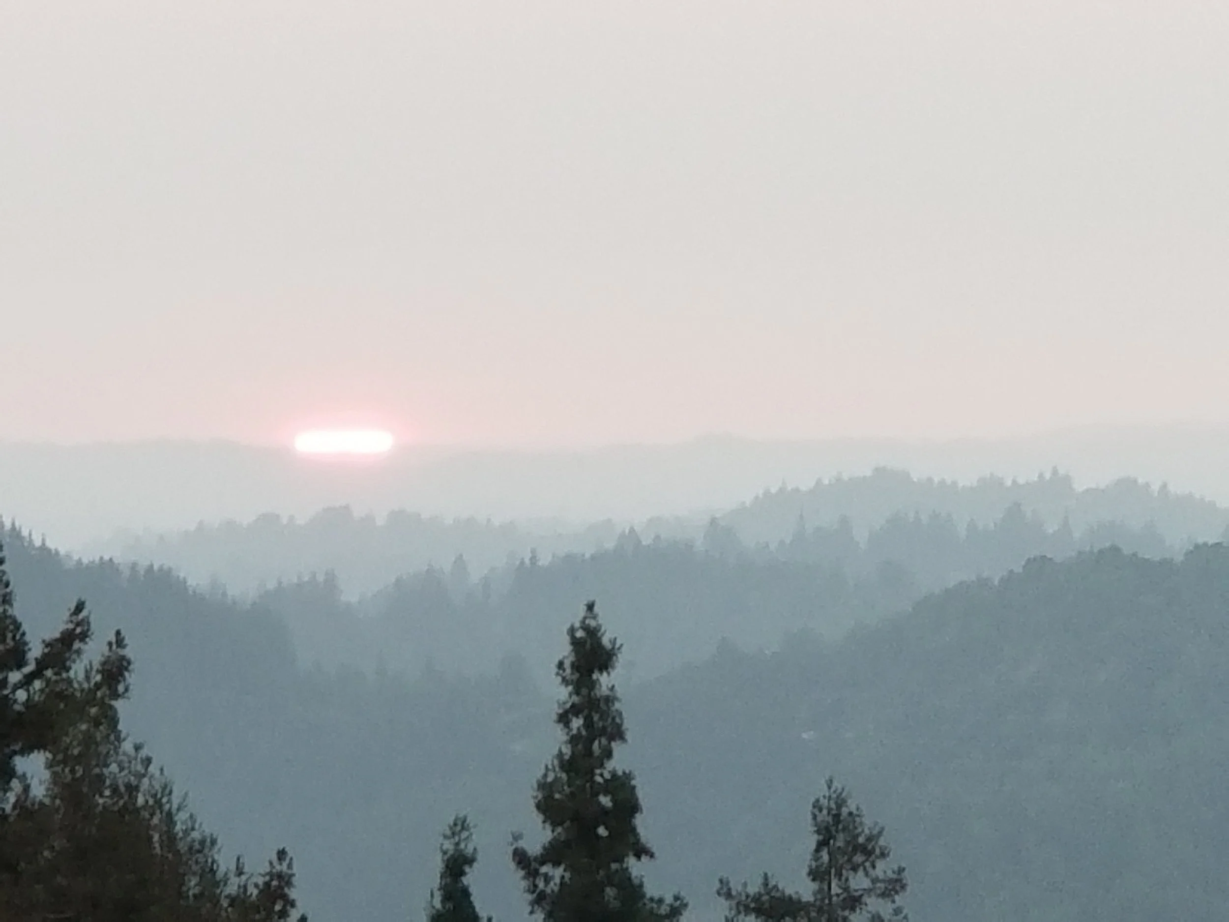 Smokey haze from Mendacino fires hundreds of miles North of us. We are very conscious of fire safety at Cliff House.