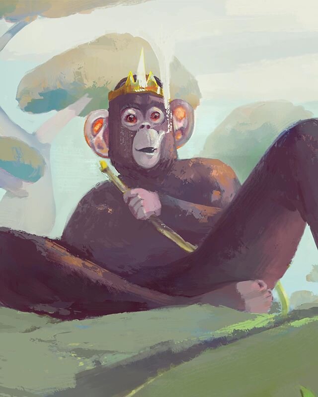The monkey king in his garden