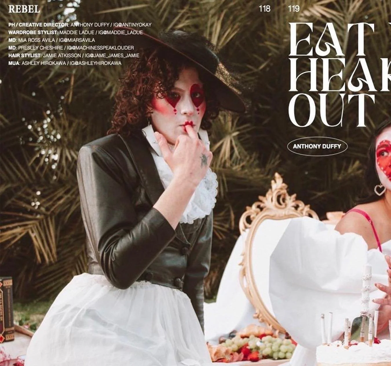Eat your heart out for @rebel.mag 🫀🍴
- 
&quot;Sometimes following your heart, means loosing your mind. So why not indulge in the delusions? Eat your heart out girls, we're all mad here.&quot;

- 
Creative direction/photography: Me
Styling: @maddie_