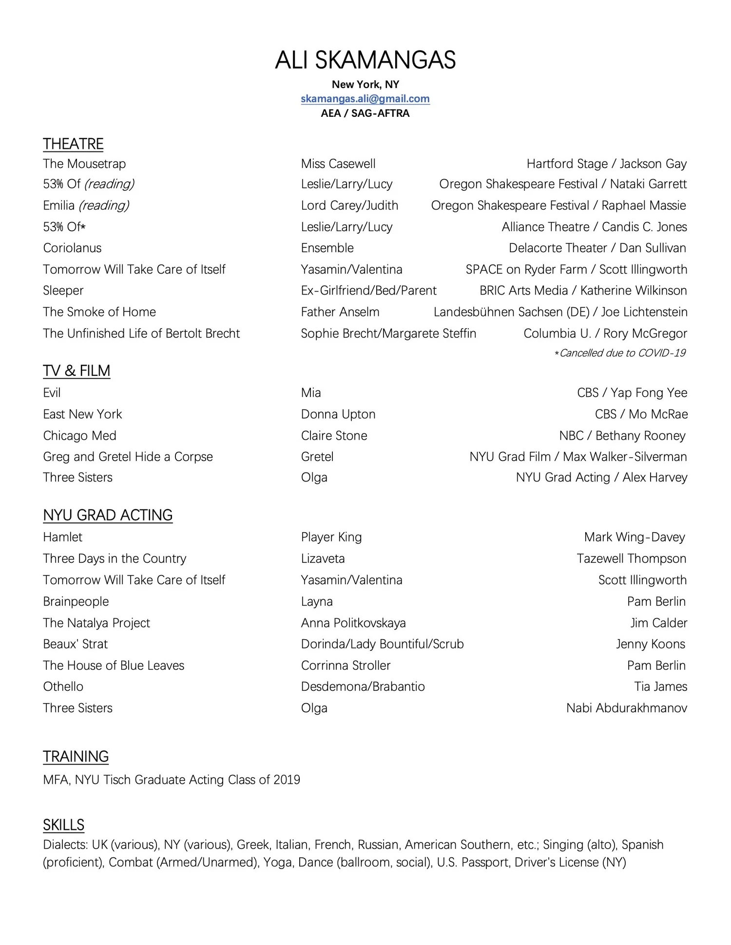 Resume — ALI SKAMANGAS