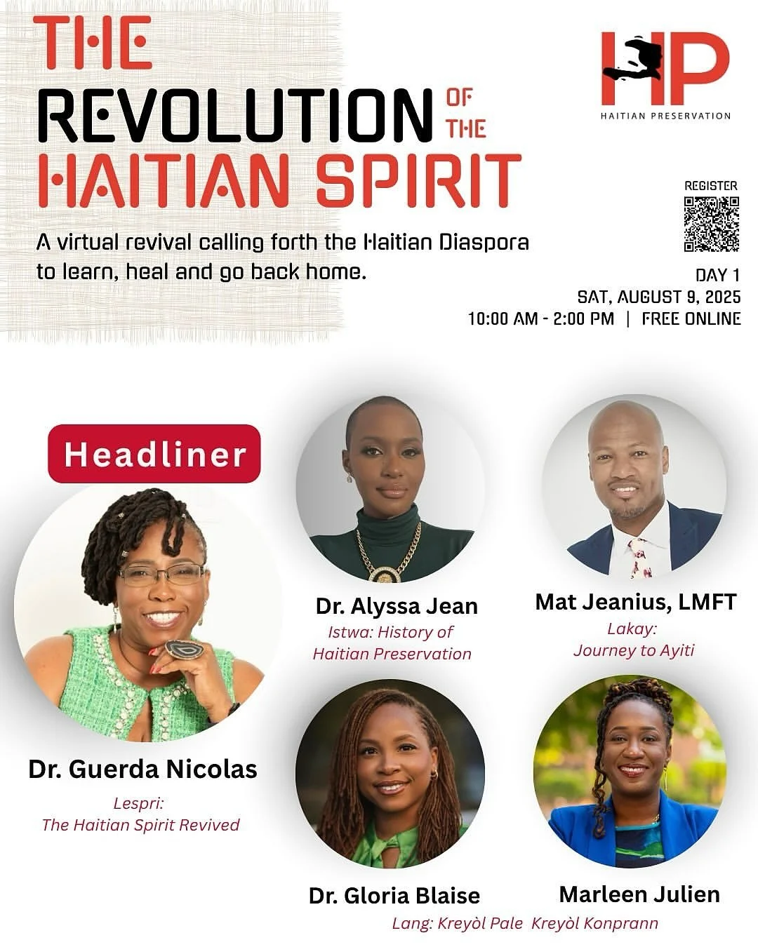 Tomorrow! Sharing this special virtual gathering for our community to connect, replenish its spirit and connect with others in the struggle for a #FreeHaiti. Repost from @haitianpreservation
&bull;
🇭🇹Check out our Speaker Lineup for &ldquo;The Revo