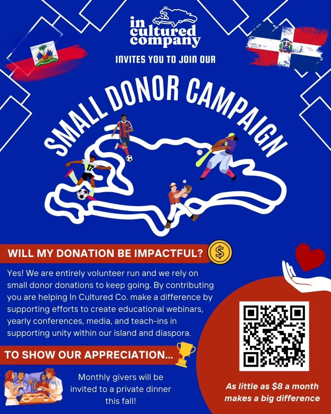 We are entirely volunteer-run and we rely on small donor donations to keep going!

🫶🏾 With each contribution, you are helping In Cultured Co. make a difference by supporting efforts to create educational webinars, yearly conferences, media, and tea