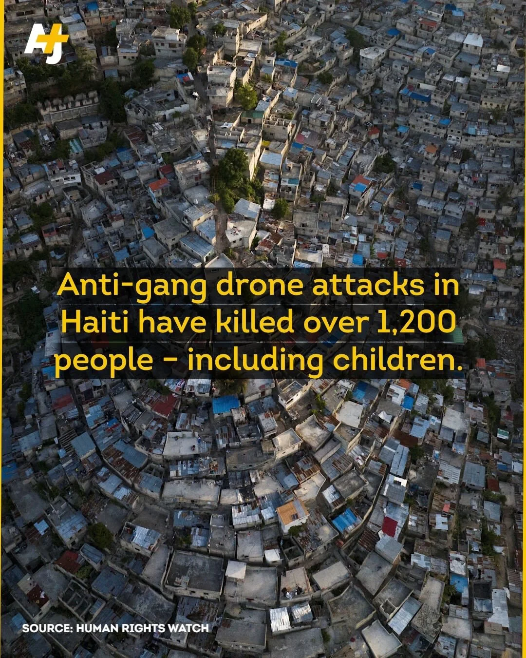 Repost from @ajplus
&bull;
A new Human Rights Watch report has found that police and mercenary drone attacks targeting gangs in Haiti have killed over 1,200 people since March 2025 &ndash; with 60 being civilians, including 17 children. ⁣
⁣
The drone