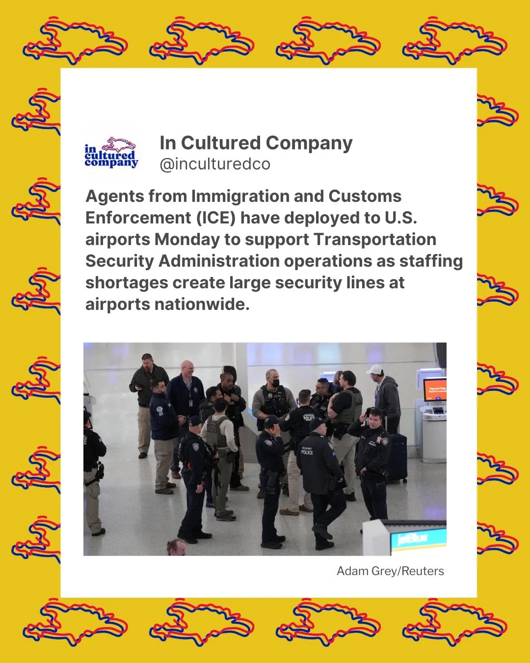 In some parts of the country there is a heat wave, but in others, the airports are feeling ICE-Y. 

We encourage everyone to take the following six basic travel safety steps and to not be intimidated this most recent change in tactic by ICE. 

Send t