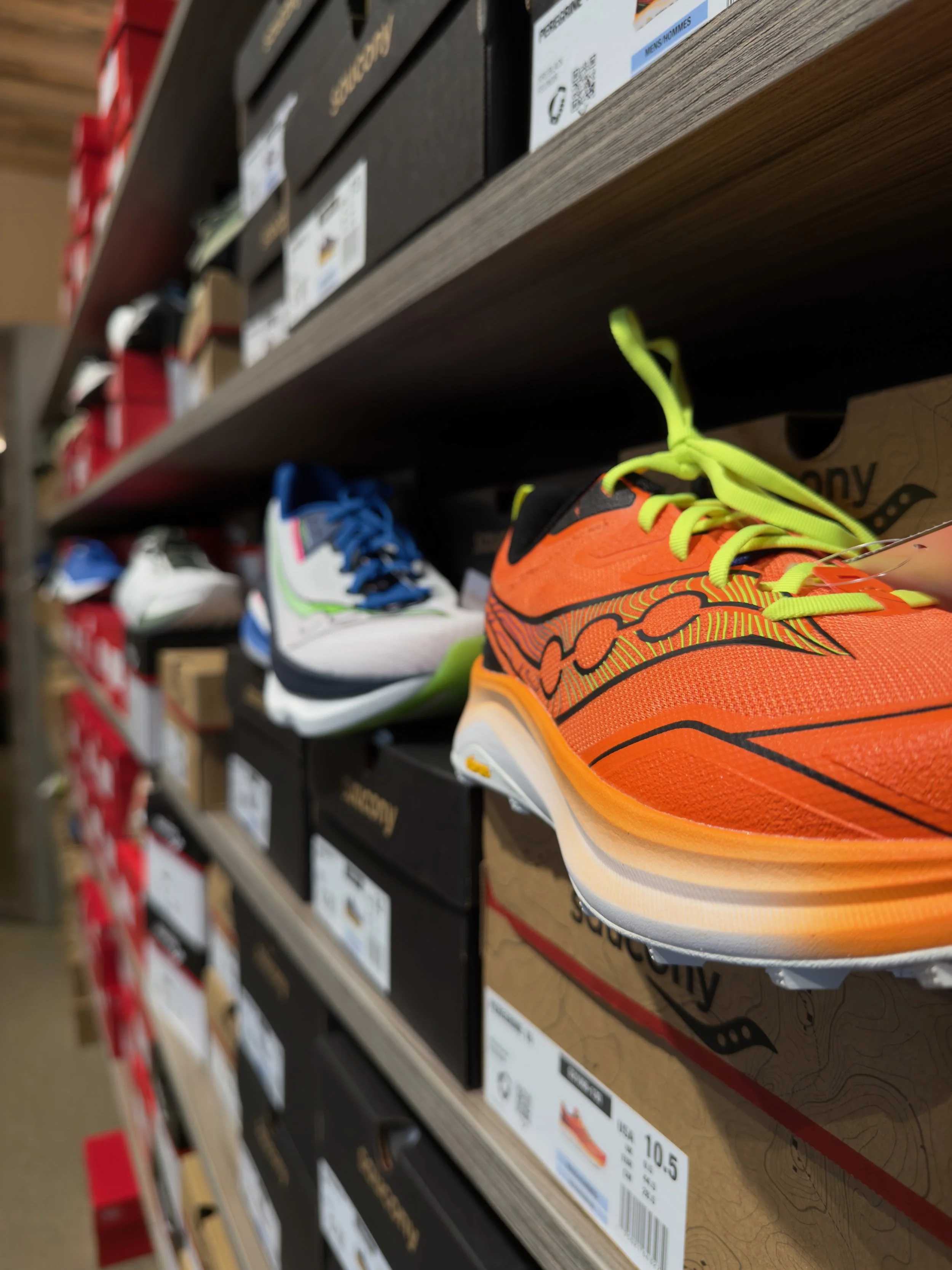 A close-up of a pair of athletic shoes from the Boom Sport St. Moritz collection, which offers a wide selection of shoes for sports, leisure, and outdoor activities.