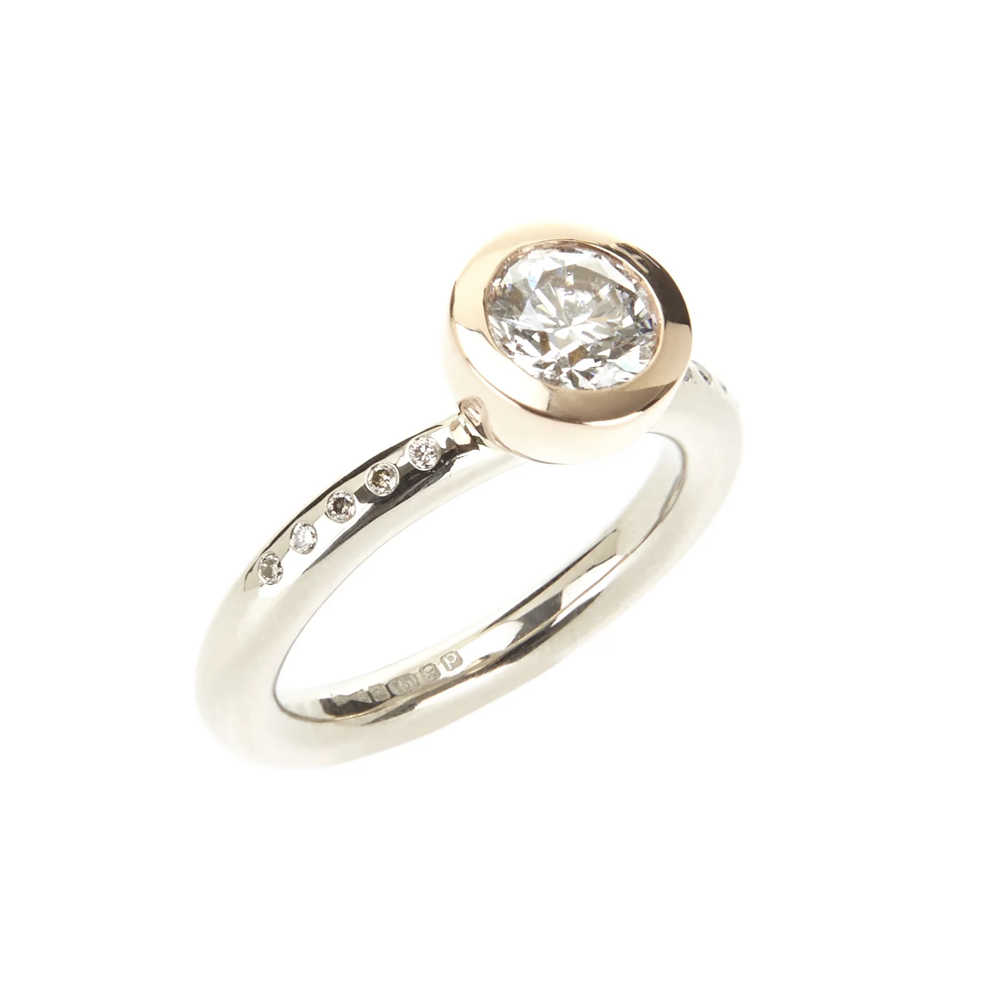 Georgina White and Rose Gold Engagement Ring