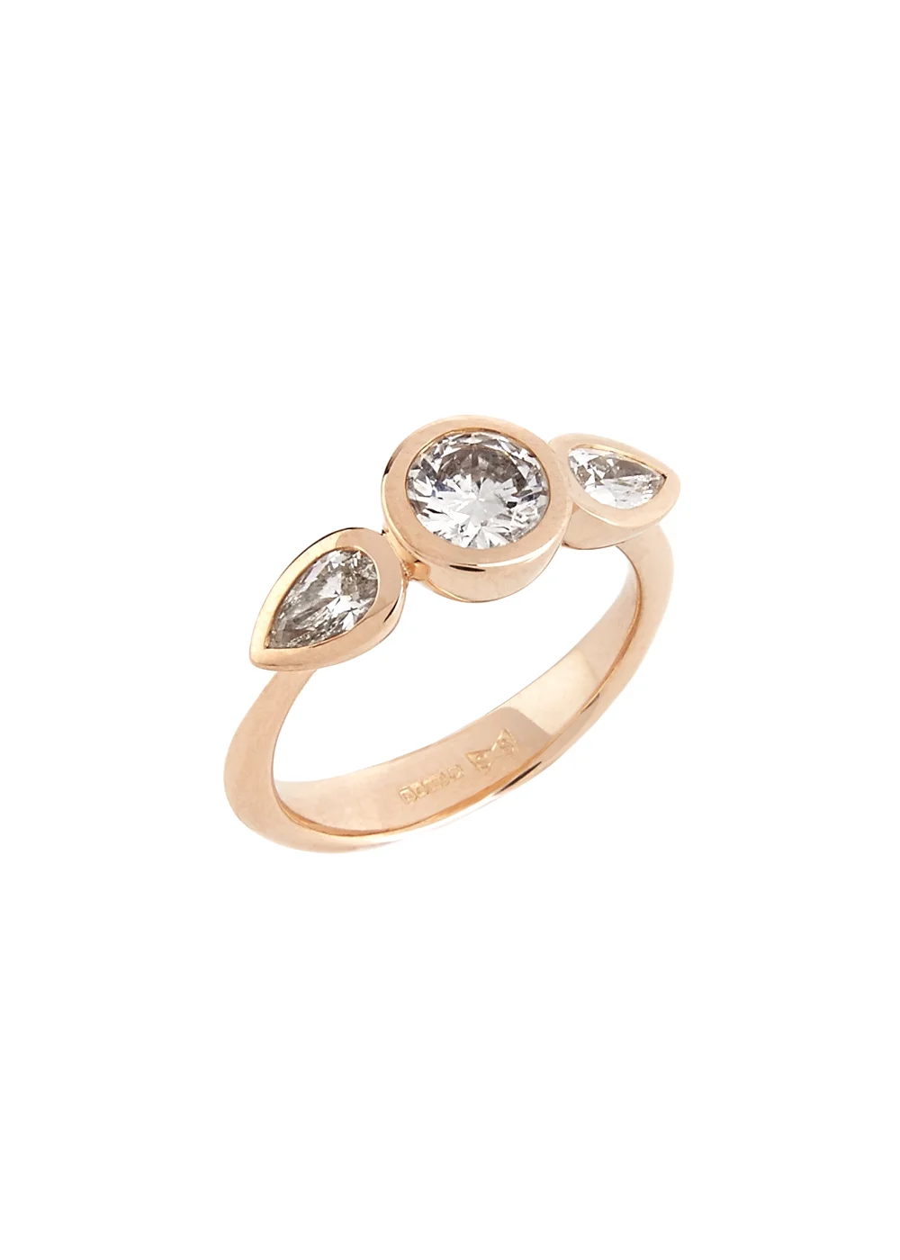 Patricia three diamonds engagement ring