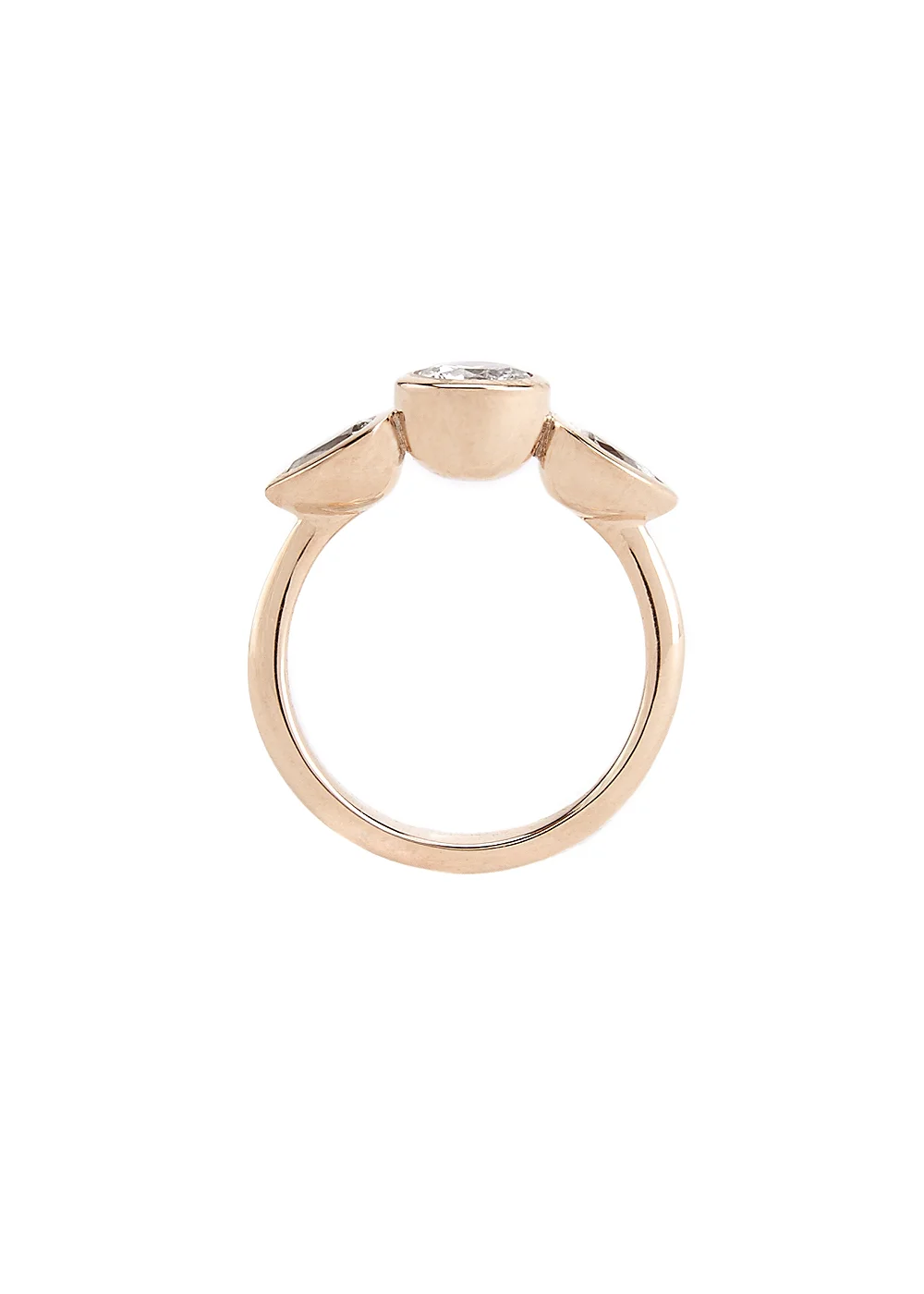 Patricia three diamonds engagement ring profile