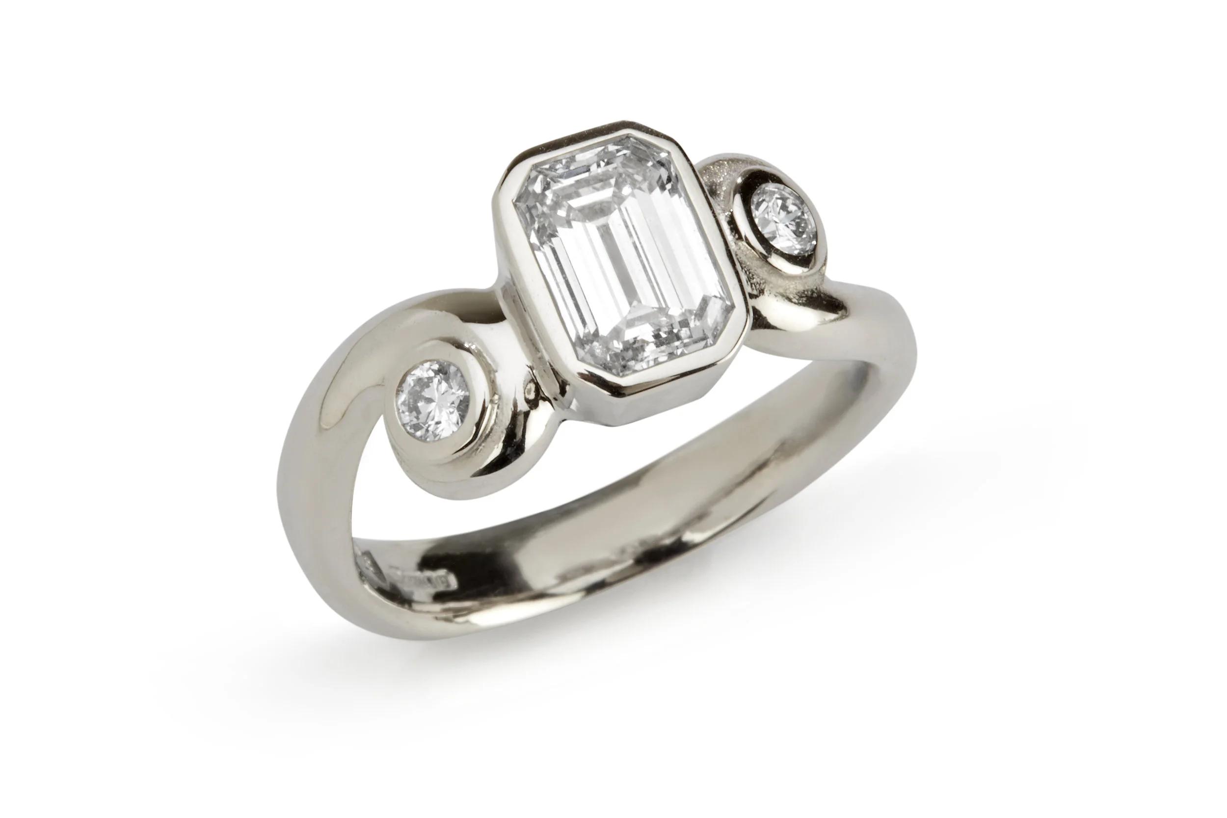 Abby Emerald Cut Diamond Engagement Ring