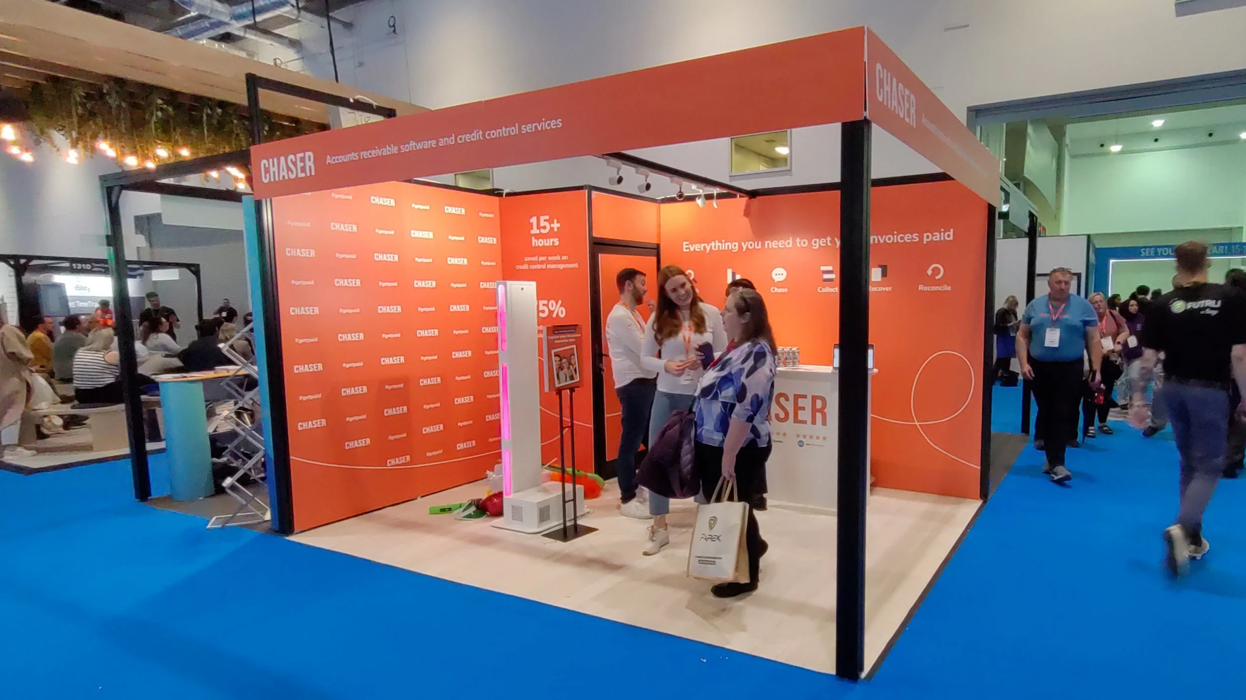 Accountex shell scheme exhibition stand