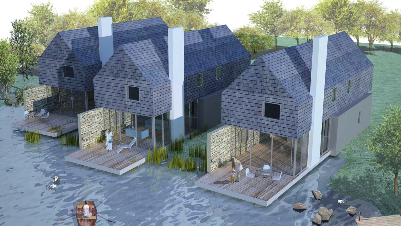 Scheme: Housing Development. Location: Cotswolds. Visualisation : AR Design Studio