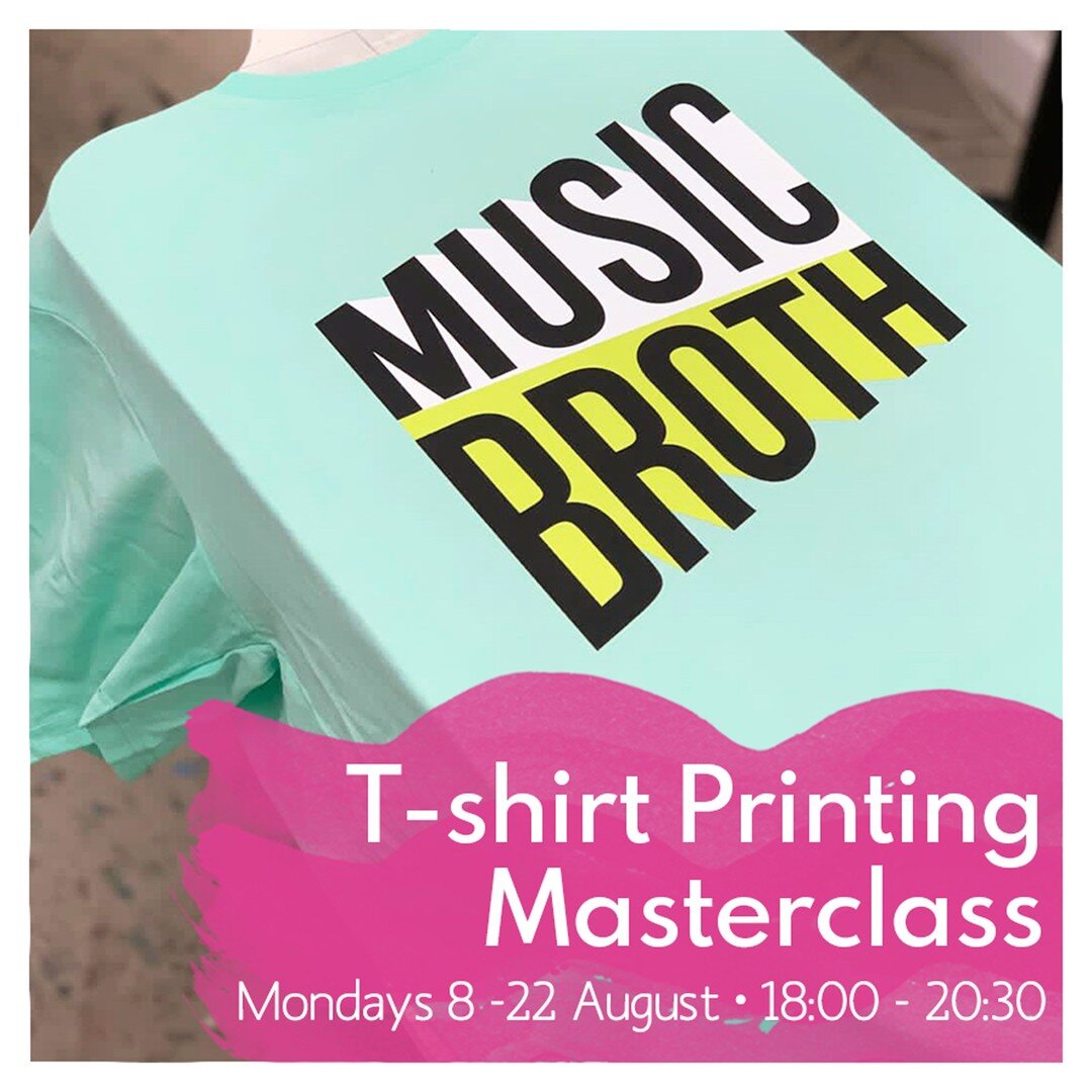 There's just one spot left for our next T-shirt Printing Masterclass with @urbanpirateapparel starting next Monday! This intensive three week course will teach you everything from setting up your artwork to printing a two colour design using our t-sh