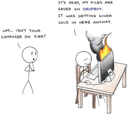 Isn’t your computer on fire? Image sourced from Illustrating a More Human Brand