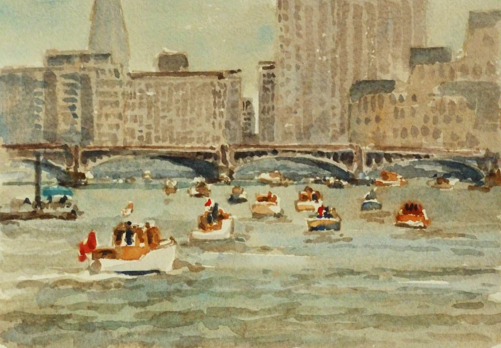 Small Boats at Vauxhall