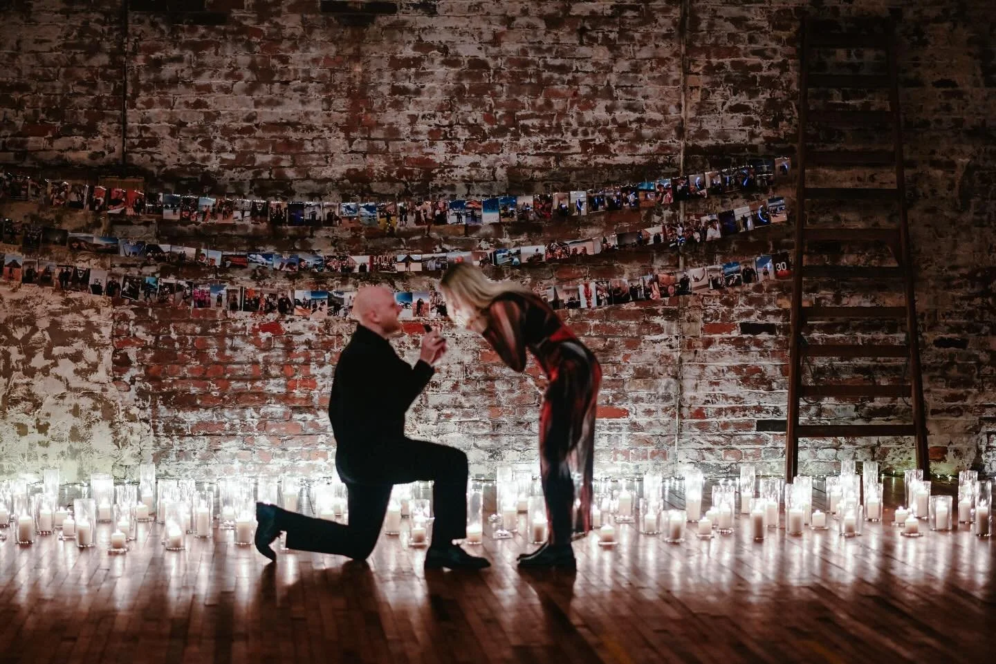 HAPPY VALENTINE&rsquo;S DAY TO KURTIS &amp; SAM 🌹

YEP, our very first proposal happened just two weeks ago in our beautiful venue. TONS of candles, one BIG question and the easiest &ldquo;YES&rdquo; 💍🕯️

We were SO delighted to experience this mo