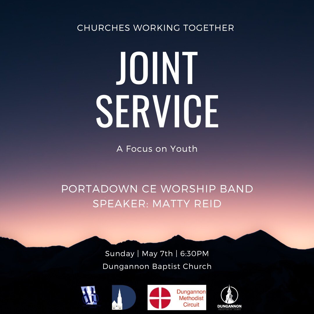 π§πππ¦ π¦π¨π‘πππ¬ π‘ππππ§
6:30PM
Dungannon Baptist Church