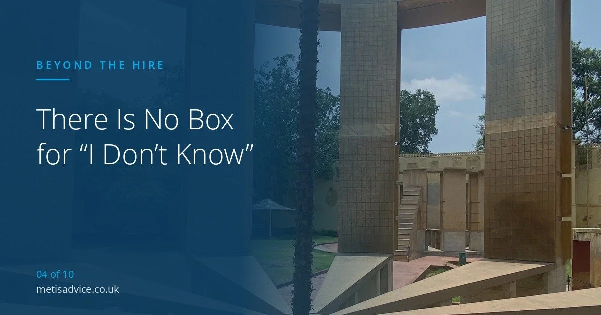There Is No Box for “I Don’t Know”