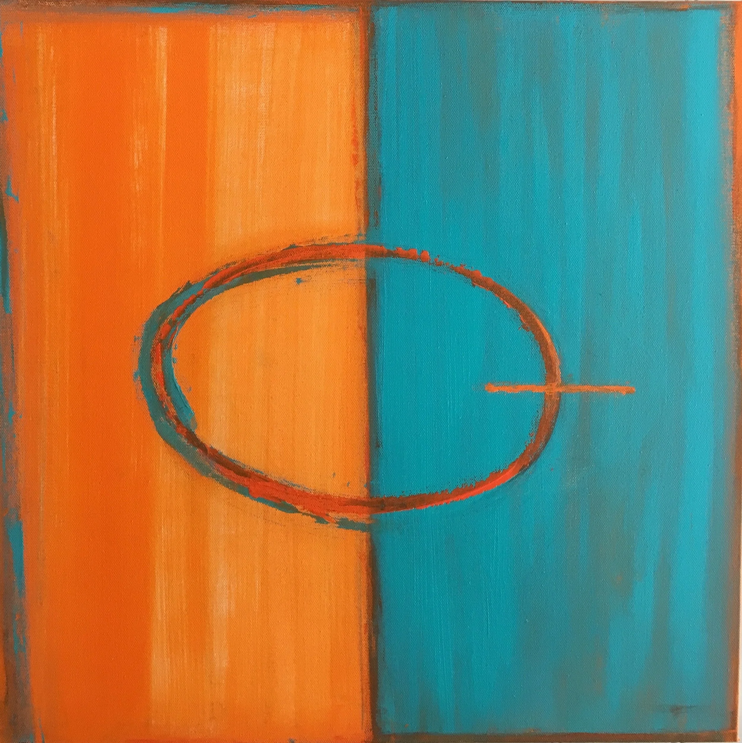 Turquoise and Orange Ellipticals II