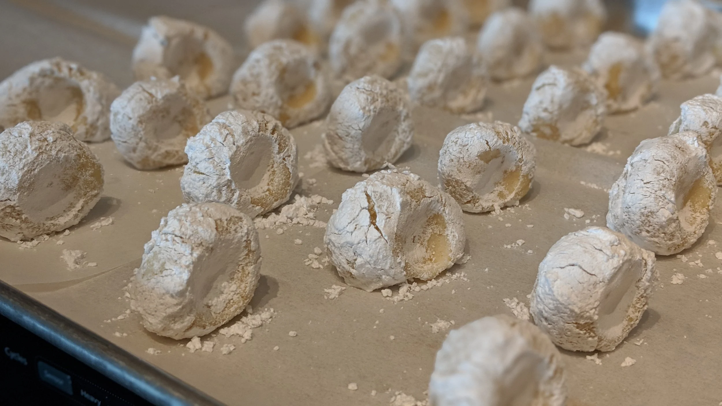 Let them rest for at least 6 hours before baking. Very important. If you do put in the fridge, make sure you cover, and also ensure they get to room temp. before baking.