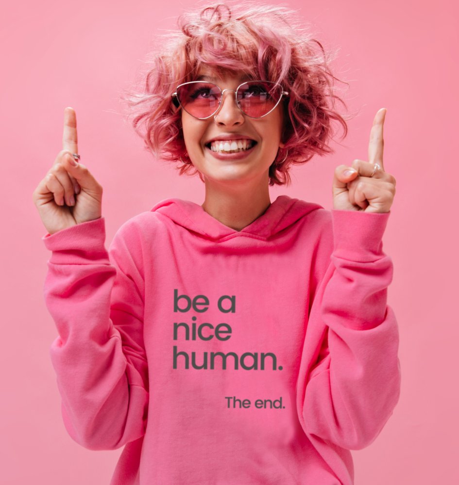 Be A Nice Human Varsity Jacket - Pocket Slogan - Kids Sizes — Born Anxious