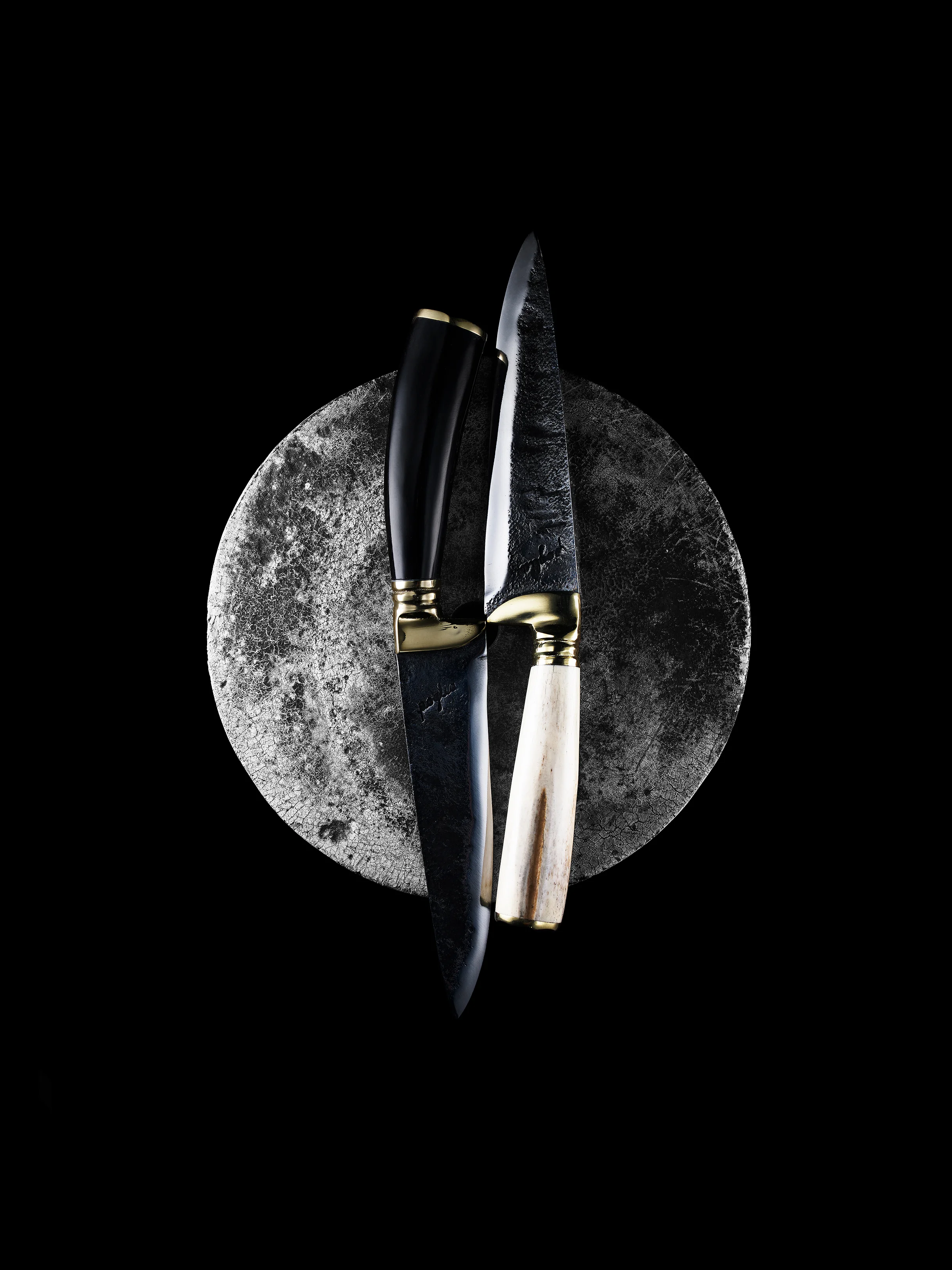 Messerset – Black & Hellbraun