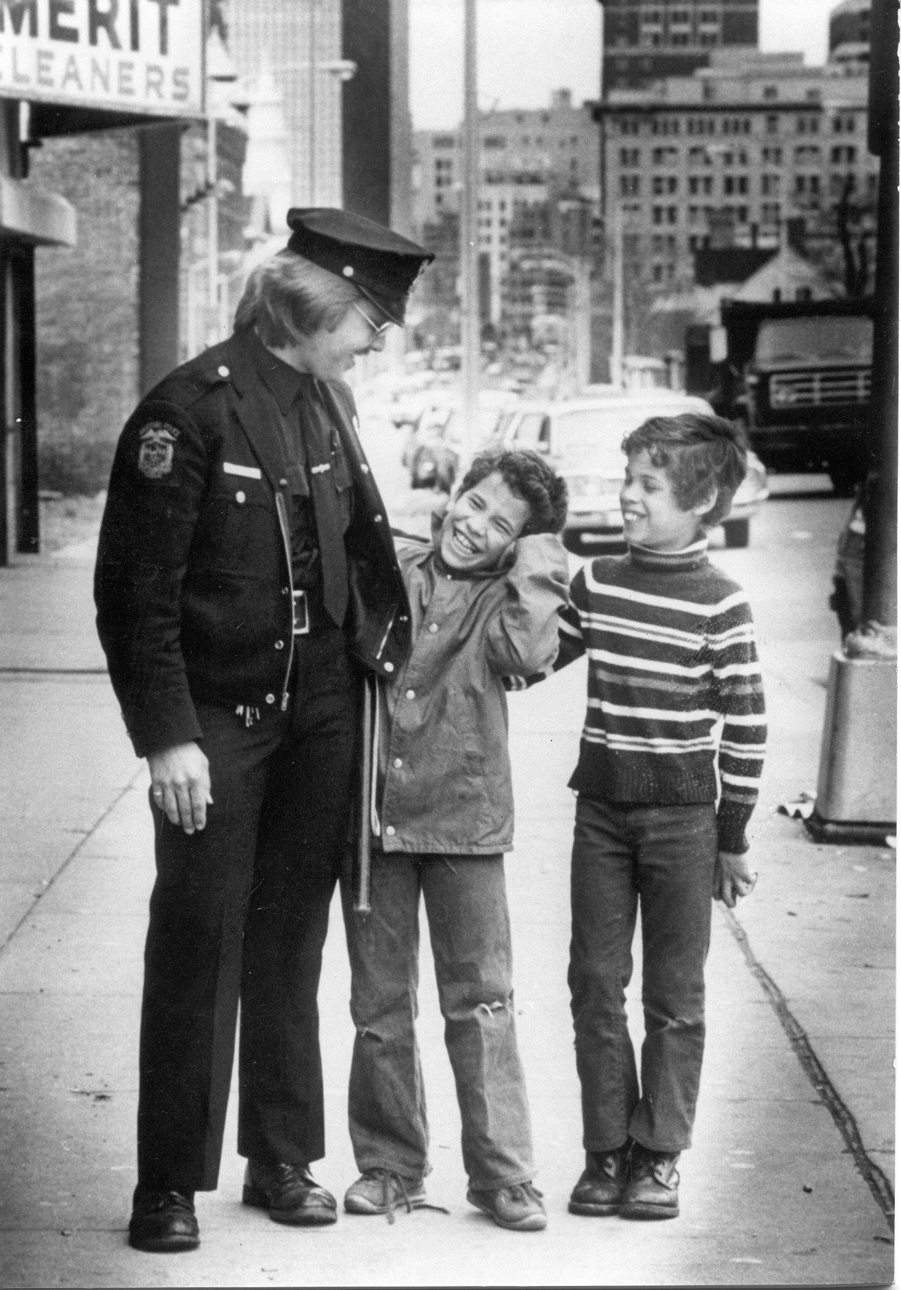 Officer with kids