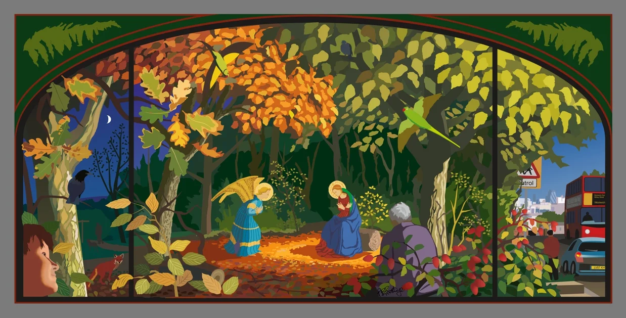 A vision of Fra Angelico's Annunciation in Oxleas Woods