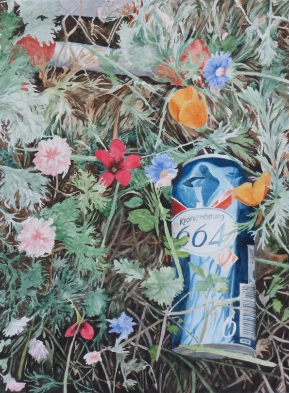 Beer Can and Flora 2