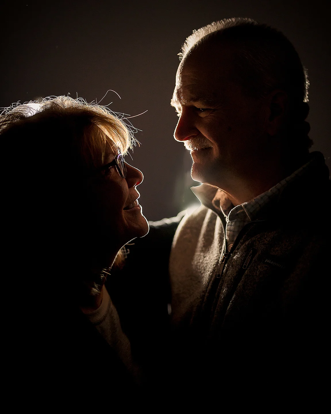 Couple lit with a Icelight in Indianapolis.