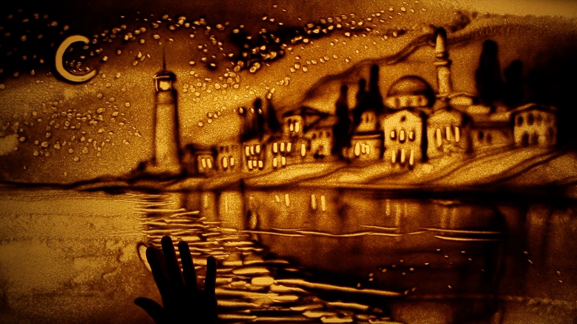 Una Noche nighttime village frame.jpg