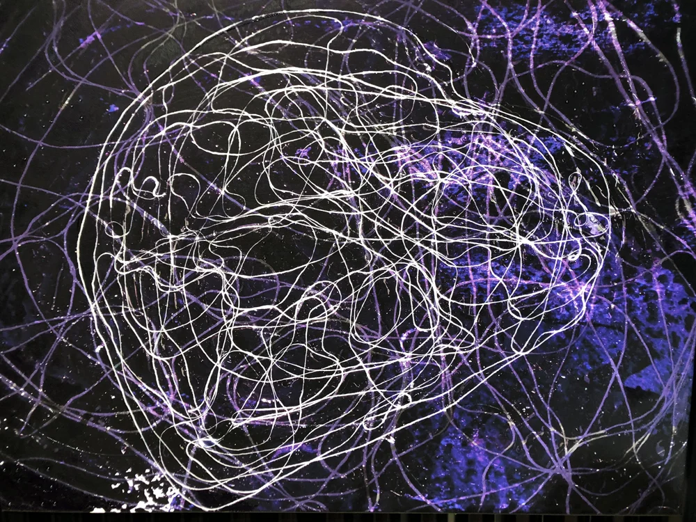 Tableau “Ecritures CLAIR…voyantes” Mixed media – Format 73 x 100 cm