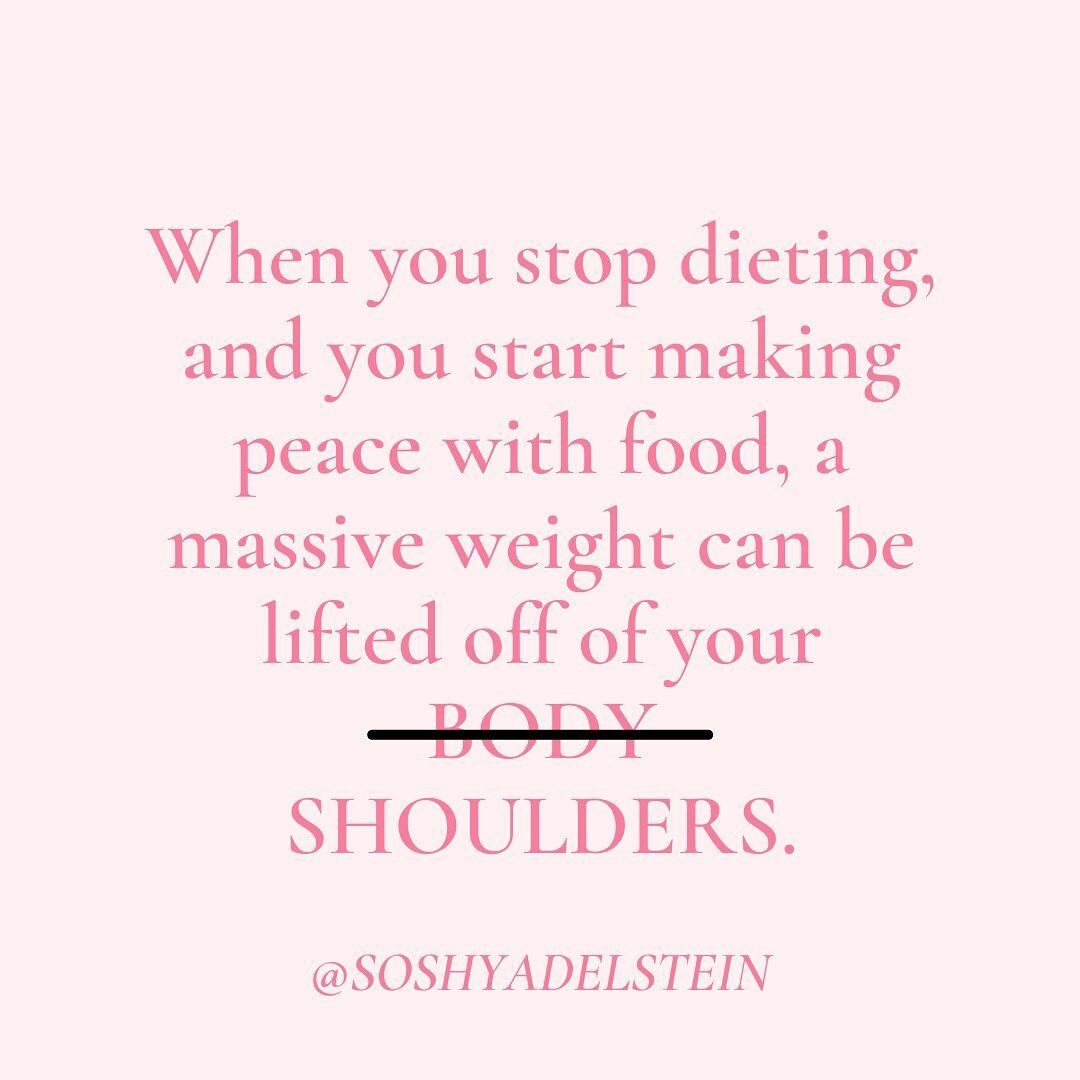 Things that no one will ever tell you about diets.⁣
⁣
Diets aren&rsquo;t good for your mental health. Making peace with food IS:)⁣
It can/will most likely throw off your relationship with food in a major way and the concept of &lsquo;eating enough&rs