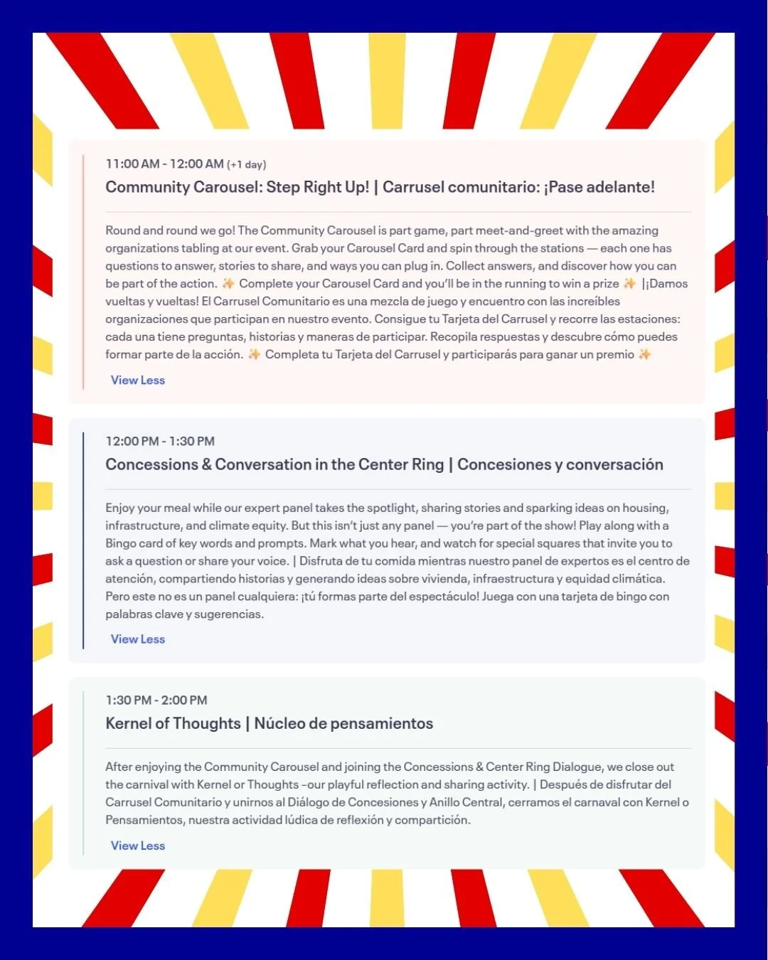 Curious about the agenda for the JUST BY DESIGN CARNIVAL?
Check it out!

#justbydesign #carnival #joinus
