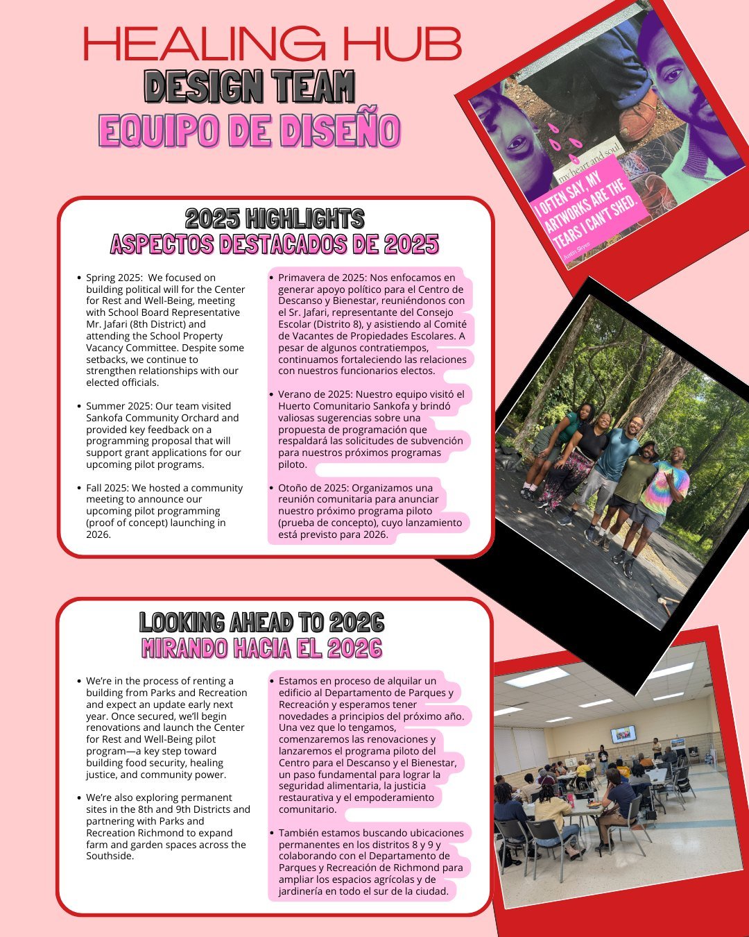 The Hall of Fame Gallery walk shared highlights from each working group in RVA Thrives - Here is HEALING HUB!

#gallerywalk #vacv