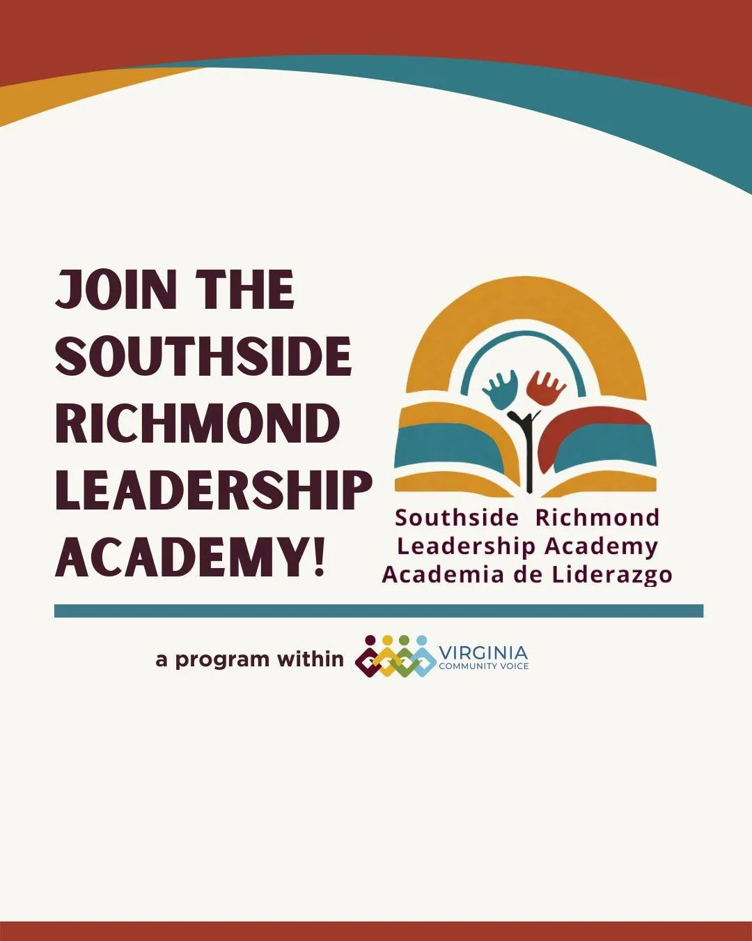 The Leadership Academy is the gateway to our community engagement work RVA Thrives!

WHAT TO EXPECT

The leadership academy works alongside Southside Richmond neighbors and connects them to their inherent power to become community leaders.

Our bilin