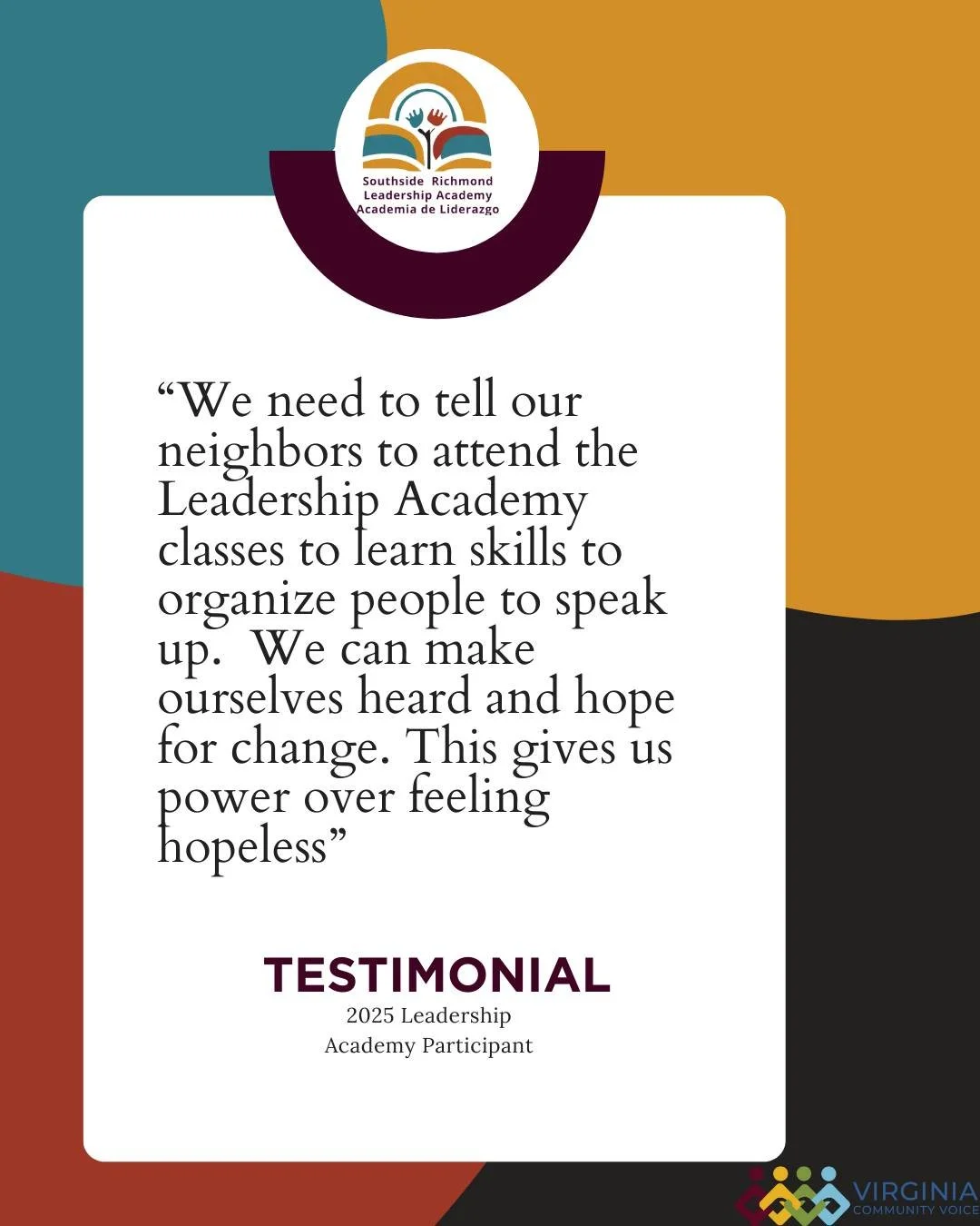 Do you live or have a strong investment in Southside, Richmond, (Neighborhoods between Richmond Highway and Midlothian Turnpike) and want you to not just have a say in what happens in your community, but feel confident in bringing others to join you?