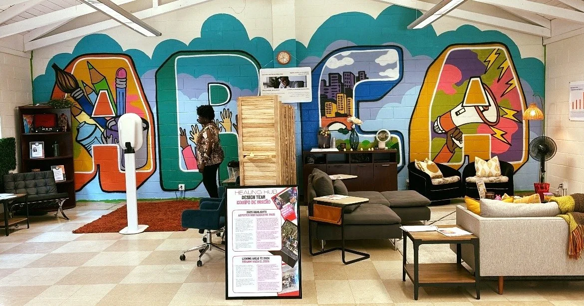 The final mural made its debut at the soft launch / block party last weekend!
Done by our youth program ARCA, led by community artist @hamglass

#communitybuilding #art #mural