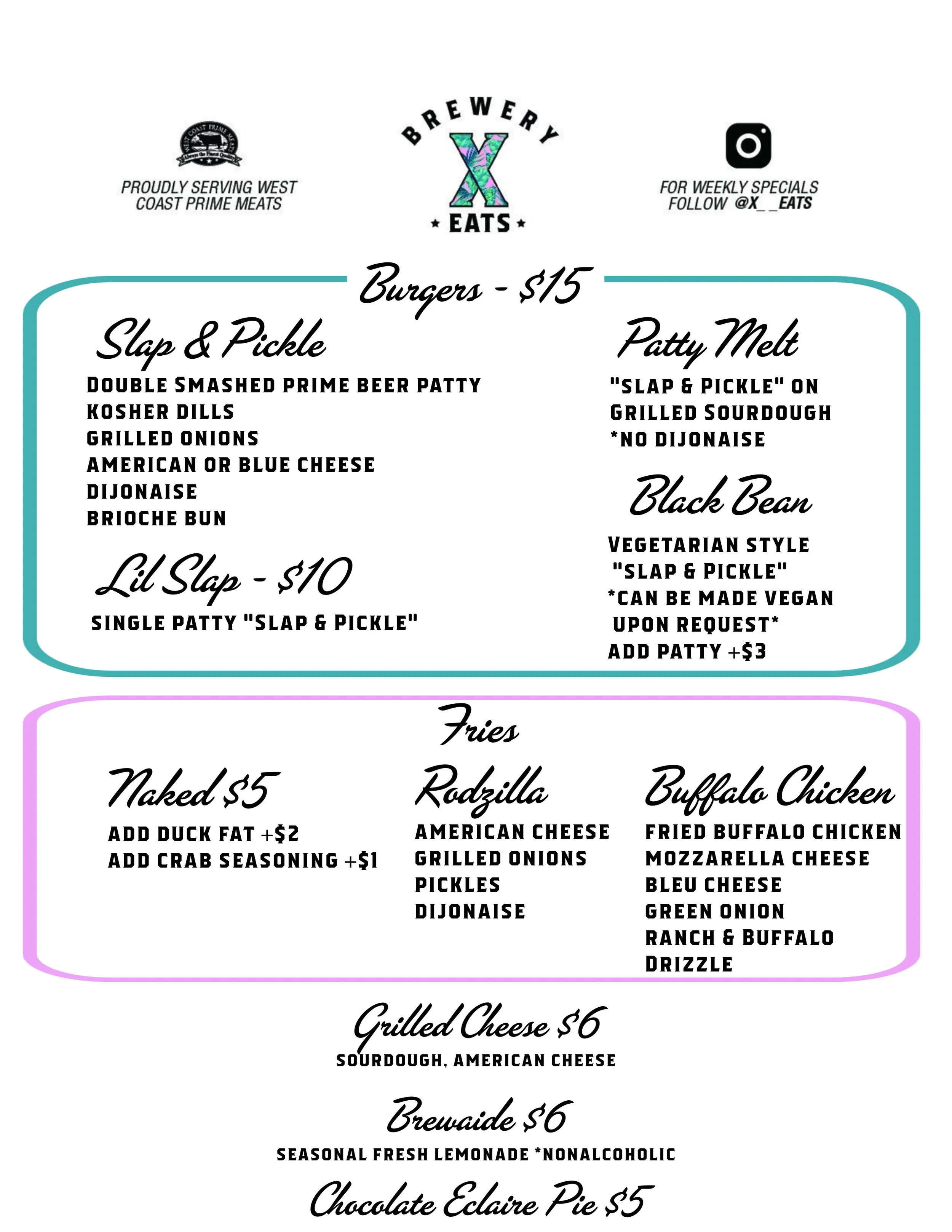 X EATS — Brewery X