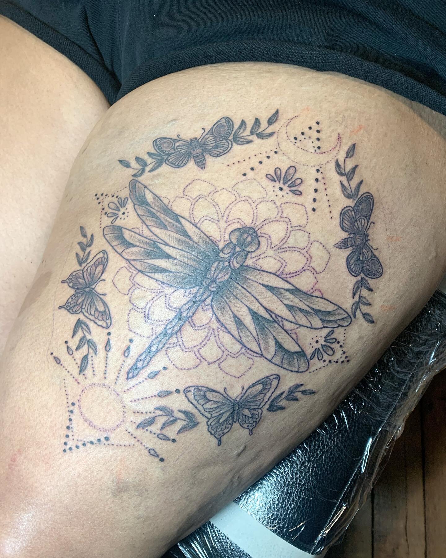 A good start on this one today. Will finish it up with dotwork in the sun, moon, and mandala next time. Stay tuned &amp; thanks for looking! 

#sevenravenstattoo #cttattoo #cttattoos #cttattooartist #cttattooshop #manchesterct #ctsmallbusiness #thank