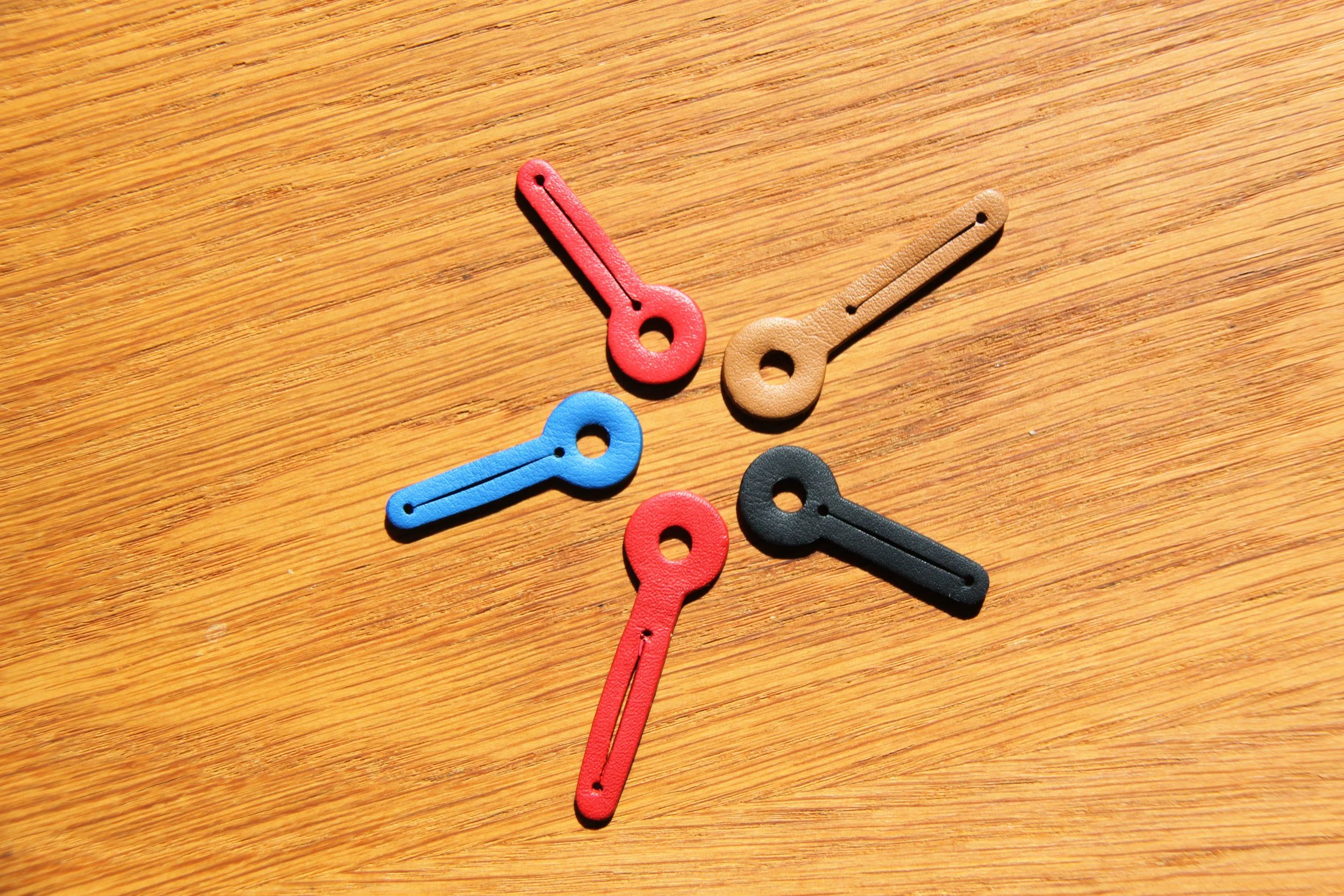 5 Petits liens en cuir pour porte-clés