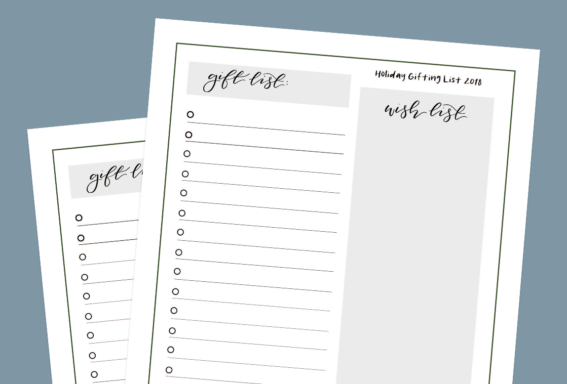 Creating Your Holiday Gift List (Plus a Free Printable!) 