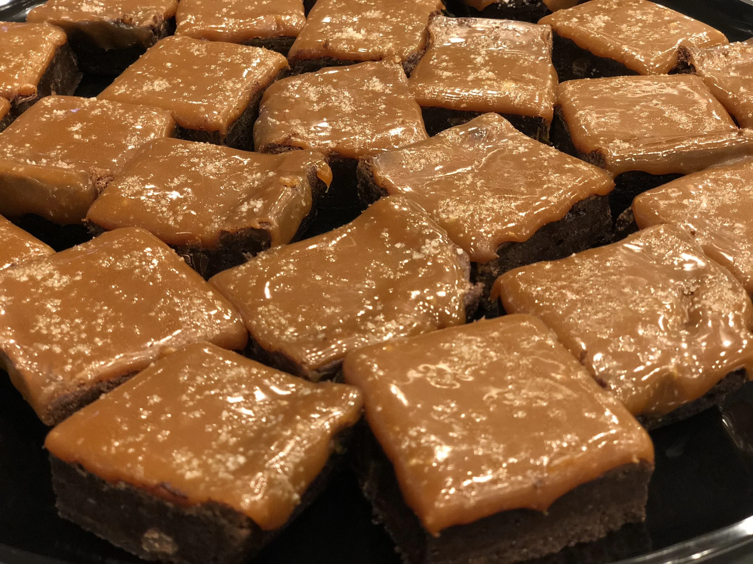 Brownies with Caramel + French Grey Sea Salt