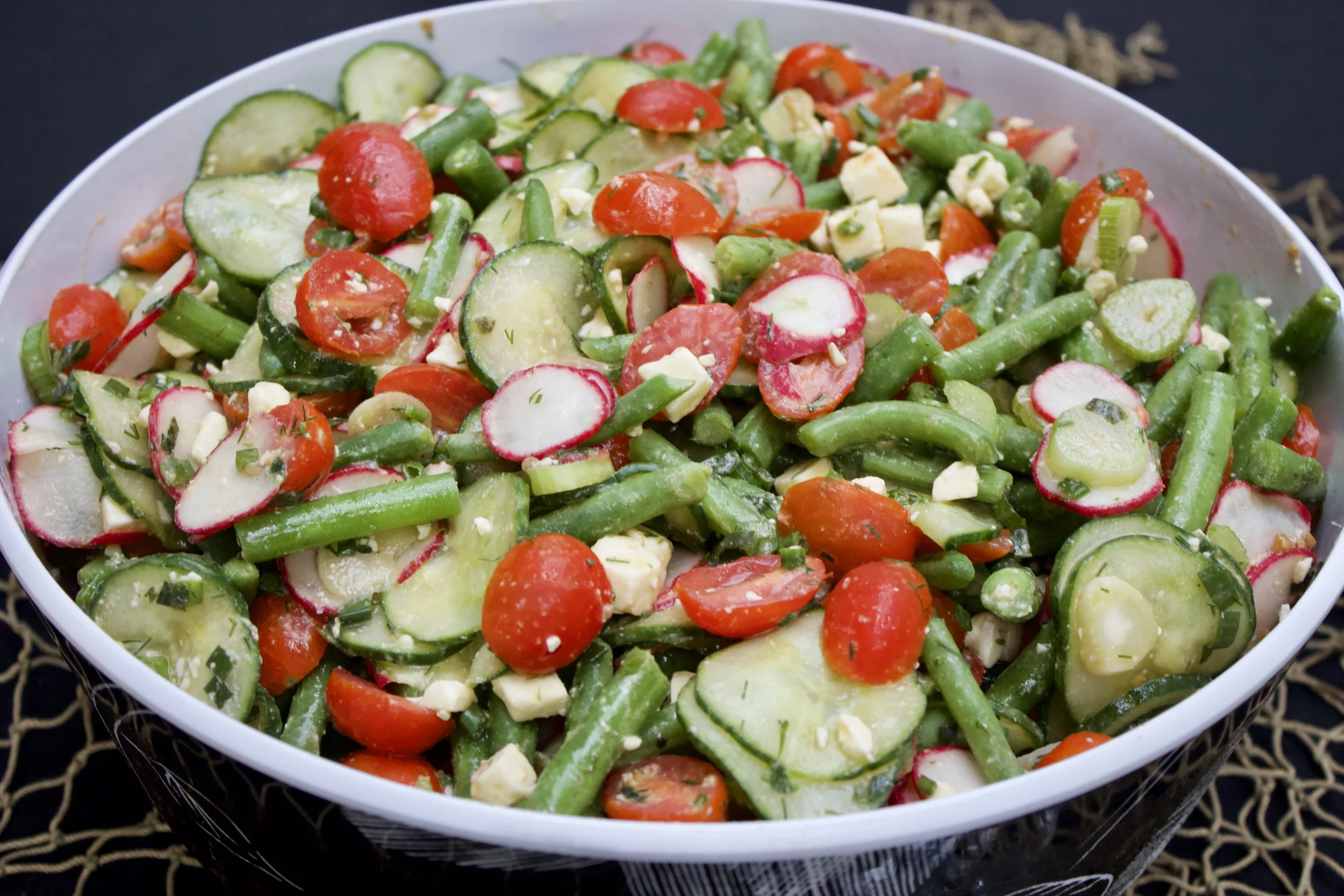 Summer Tomato + Cucumber Salad