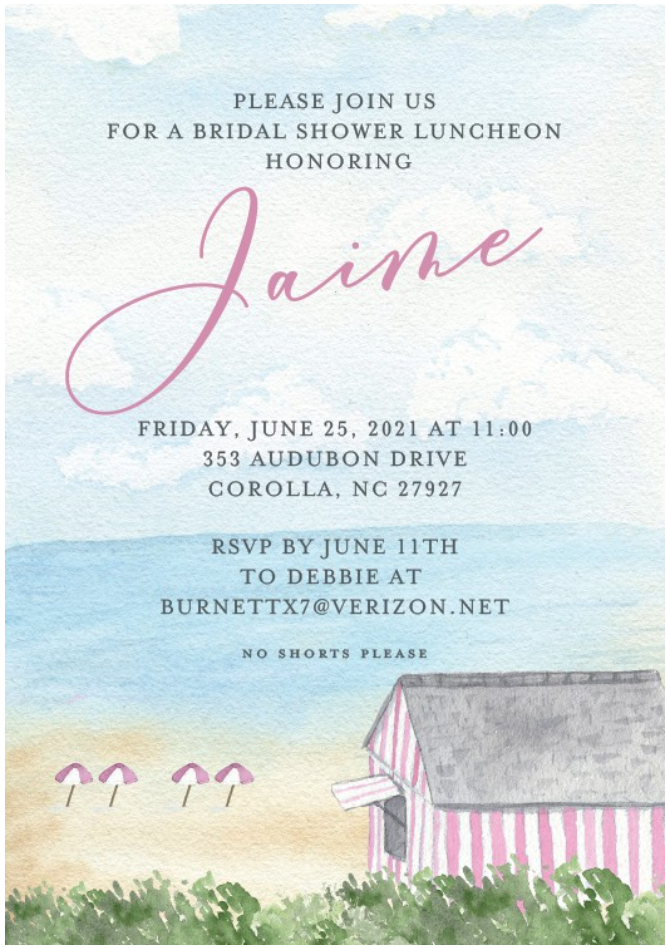 Wedding update - Bridal Luncheon Invites
