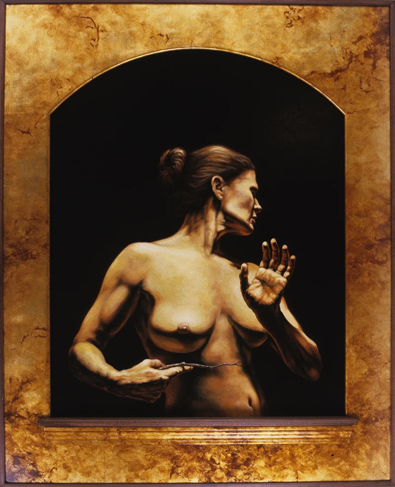 WOMAN WITH STICK