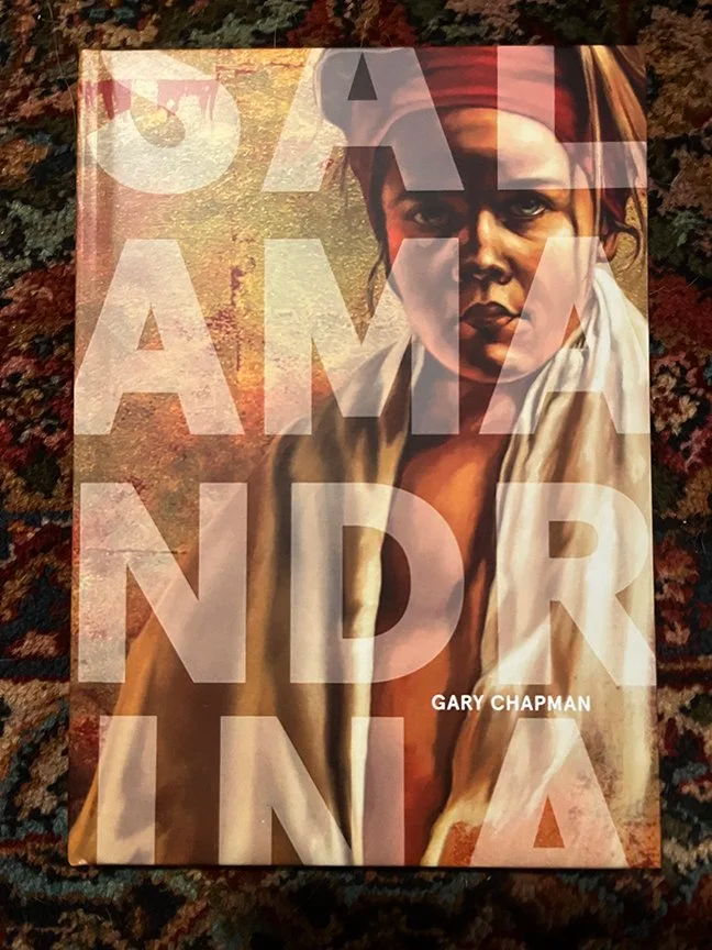 SALAMANDRINA: The Book Paintings of SADIE by Artist/Father Gary Chapman A 75 page book illustrating the traveling exhibition SALAMANDRINA: The SADIE Paintings. To order a copy: VENMO @Chapman-Creative $40 for the book and $10 for shipping and ha