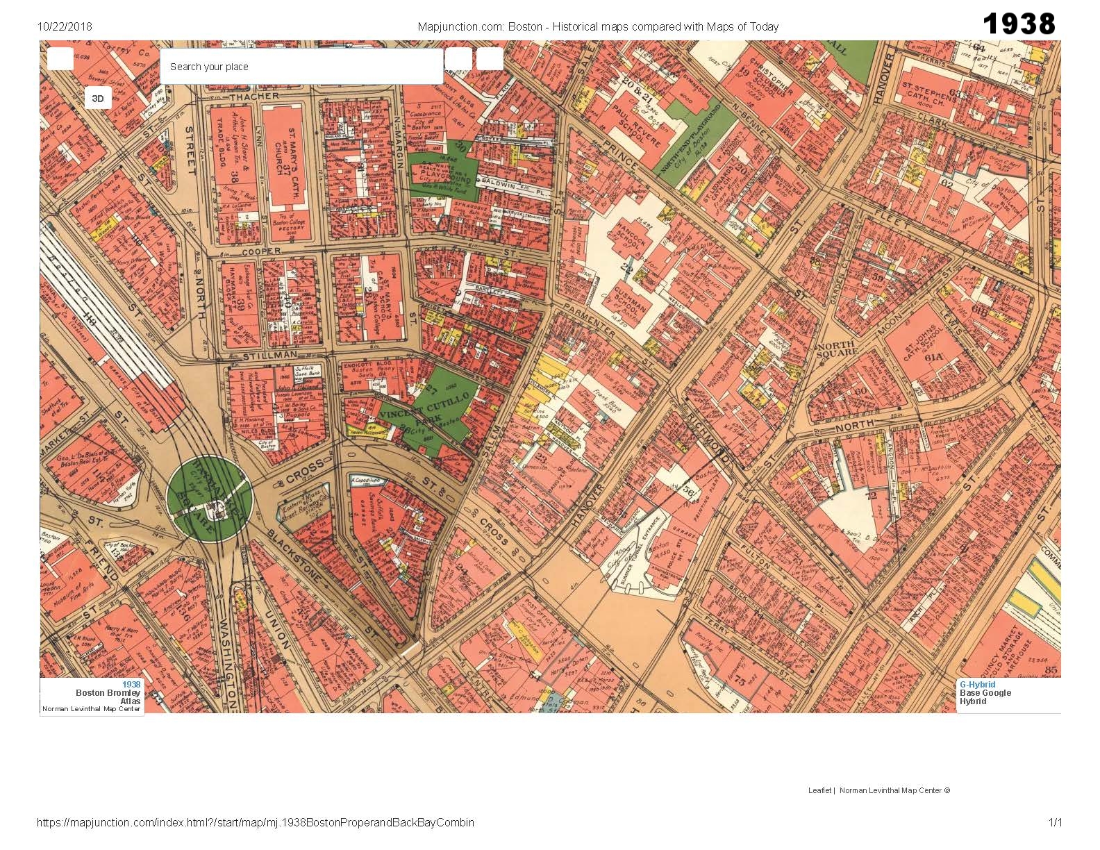1938 historic map traces the development of cutillo park and morton street area