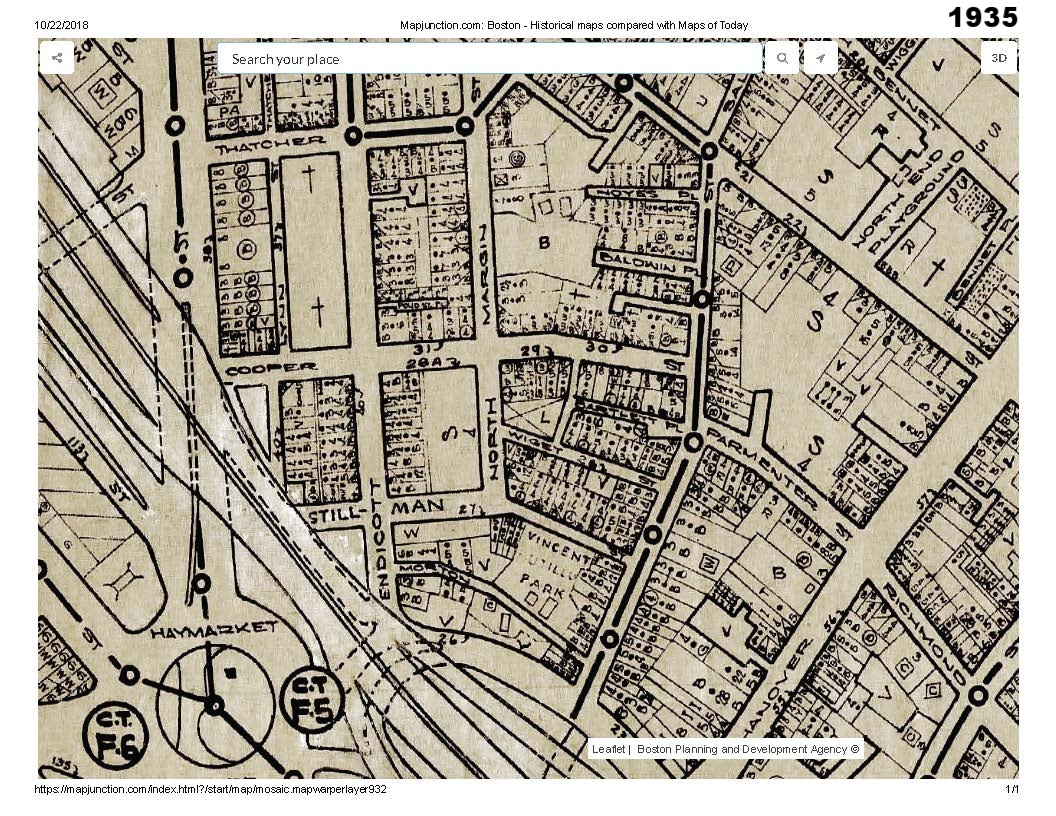 1935 historic map traces the development of cutillo park and morton street area