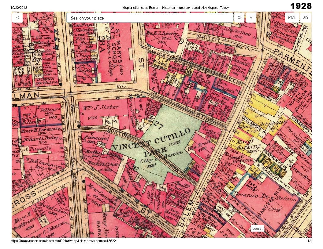 1928 historic map traces the development of cutillo park and morton street area