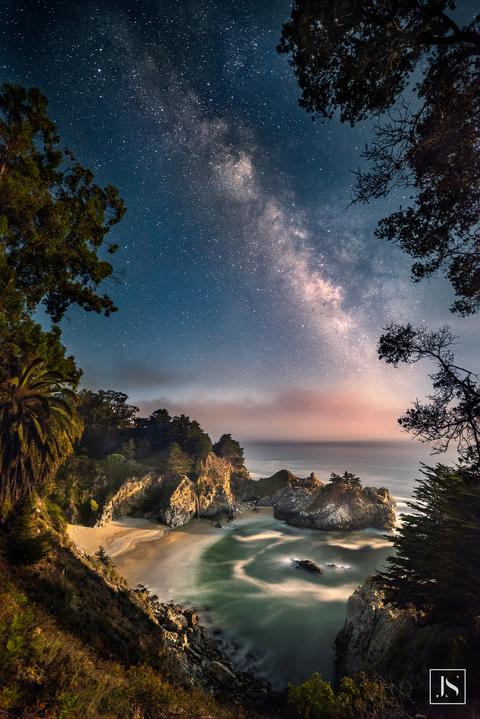 Milky Way over McWay Falls